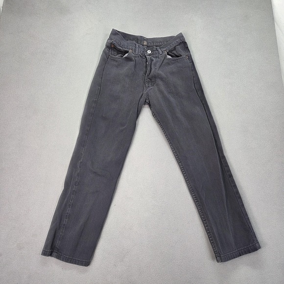 Vintage Levis 501 Jeans Mens Gray Made USA Button Fly Straight 90s Fits 25x26